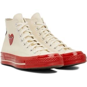 NIB Converse Chuck 70 High Top Sneakers Red Heart Comme des Garcons Unisex US 12